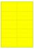 Fluor geel A4 etiket / Laservel 99,1x56,8mm - 10 per vel permanent (doos à 200 vel)