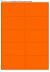 Fluor oranje A4 etiket / Laservel 99,1x56,8mm - 10 per vel permanent (doos à 200 vel)
