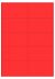 Rood A4 etiket / Laservel 99,1x56,8mm - 10 per vel permanent (doos à 200 vel)