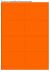 Fluor oranje A4 etiket / Laservel 99,1x67,7mm - 8 per vel permanent (doos à 200 vel)