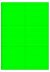 Fluor groen A4 etiket / Laservel 99,1x93,2mm - 6 per vel permanent (doos à 200 vel)