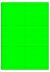 Fluor groen A4 etiket / Laservel 99,1x93,2mm - 6 per vel permanent (doos à 200 vel)