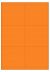 Oranje A4 etiket / Laservel 99,1x93,2mm - 6 per vel permanent (doos à 200 vel)