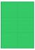 Groen A4 etiket / Laservel 99,1x93,2mm - 6 per vel permanent (doos à 200 vel)
