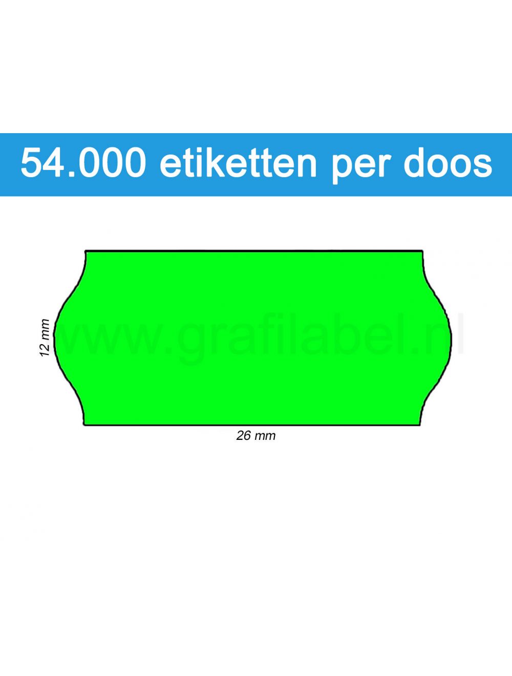 Prijsetiket 26x12mm permanente belijming bestellen | Grafilabel.nl