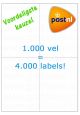 Verzendetiket / Pakketlabel PostNL - 105x148,5mm - 4 labels per vel - doos à 1.000 vel