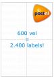 Verzendetiket / Pakketlabel PostNL - 105x148,5mm - 4 labels per vel - doos à 600 vel