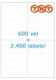 Verzendetiket / Pakketlabel TNT 105x148,5mm - 4 labels per vel - doos à 600 vel