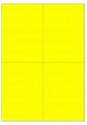 Fluor geel A4 etiket / Laservel 105x148,5mm - 4 per vel permanent (doos à 200 vel)