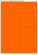 Fluor oranje A4 etiket / Laservel 105x148,5mm - 4 per vel permanent (doos à 200 vel)