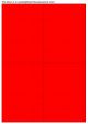 Fluor rood A4 etiket / Laservel 105x148,5mm - 4 per vel permanent (doos à 200 vel)