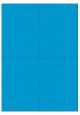 Blauw A4 etiket / Laservel 105x148,5mm - 4 per vel permanent (doos à 200 vel)