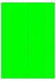 Fluor groen A4 etiket / Laservel 105x297mm - 2 per vel permanent (doos à 200 vel)