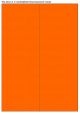 Fluor oranje A4 etiket / Laservel 105x297mm - 2 per vel permanent (doos à 200 vel)