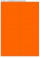 Fluor oranje A4 etiket / Laservel 105x297mm - 2 per vel permanent (doos à 200 vel)