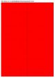 Fluor rood A4 etiket / Laservel 105x297mm - 2 per vel permanent (doos à 200 vel)