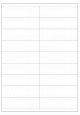 Polyester A4 etiket / Laservel Transparant glanzend - 105x31,4mm - 18 per vel - permanent (doos à 200 vel)