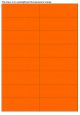 Fluor oranje A4 etiket / Laservel 105x37,1mm - 16 per vel permanent (doos à 200 vel)