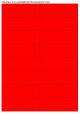 Fluor rood A4 etiket / Laservel 105x37,1mm - 16 per vel permanent (doos à 200 vel)