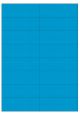 Blauw A4 etiket / Laservel 105x37,1mm - 16 per vel permanent (doos à 200 vel)