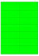 Fluor groen A4 etiket / Laservel 105x40mm - 14 per vel permanent (doos à 200 vel)