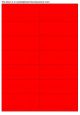 Fluor rood A4 etiket / Laservel 105x40mm - 14 per vel permanent (doos à 200 vel)