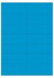 Blauw A4 etiket / Laservel 105x40mm - 14 per vel permanent (doos à 200 vel)