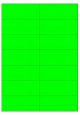 Fluor groen A4 etiket / Laservel 105x42,4mm - 14 per vel permanent (doos à 200 vel)
