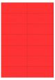 Rood A4 etiket / Laservel 105x42,4mm - 14 per vel permanent (doos à 200 vel)