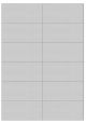 Polyester A4 etiket / Laservel Aluminium zilver mat - 105x49,5mm - 12 per vel - permanent (doos à 200 vel)