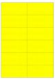 Fluor geel A4 etiket / Laservel 105x49,5mm - 12 per vel permanent (doos à 200 vel)