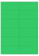 Groen A4 etiket / Laservel 105x49,5mm - 12 per vel permanent (doos à 200 vel)