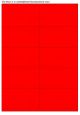 Fluor rood A4 etiket / Laservel 105x56,8mm - 10 per vel permanent (doos à 200 vel)