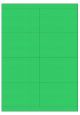 Groen A4 etiket / Laservel 105x67,7mm - 8 per vel permanent (doos à 200 vel)