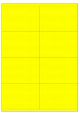 Fluor geel A4 etiket / Laservel 105x71mm - 8 per vel permanent (doos à 200 vel)