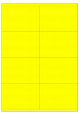 Fluor geel A4 etiket / Laservel 105x71mm - 8 per vel permanent (doos à 200 vel)