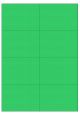 Groen A4 etiket / Laservel 105x74,25mm - 8 per vel permanent (doos à 200 vel)