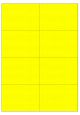 Fluor geel A4 etiket / Laservel 105x74,25mm - 8 per vel permanent (doos à 200 vel)