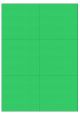 Groen A4 etiket / Laservel 105x99mm - 6 per vel permanent (doos à 200 vel)