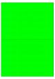 Fluor groen A4 etiket / Laservel 210x148,5mm - 2 per vel permanent (doos à 200 vel)