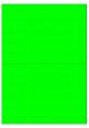 Fluor groen A4 etiket / Laservel 210x148,5mm - 2 per vel permanent (doos à 200 vel)