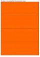 Fluor oranje A4 etiket / Laservel 210x74,25mm - 4 per vel permanent (doos à 200 vel)