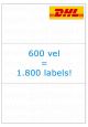 Verzendetiket / Pakketlabel DHL 210x99mm - 3 labels per vel - doos à 600 vel