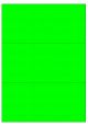 Fluor groen A4 etiket / Laservel 210x99mm - 3 per vel permanent (doos à 200 vel)