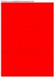 Fluor rood A4 etiket / Laservel 210x99mm - 3 per vel permanent (doos à 200 vel)