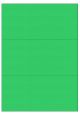 Groen A4 etiket / Laservel 210x99mm - 3 per vel permanent (doos à 200 vel)