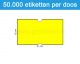 Prijsetiket fluor geel 21x12mm - permanente belijming - doos à 50 rol à 1.000 etiketten