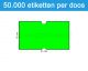 Prijsetiket fluor groen 21x12mm - permanente belijming - doos à 50 rol à 1.000 etiketten