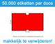 Prijsetiket fluor rood 21x12mm - afneembare belijming - doos à 50 rol à 1.000 etiketten