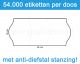 Prijsetiket wit 26x12mm met security cuts - permanente belijming - doos à 36 rol à 1.500 etiketten